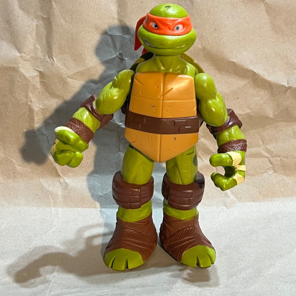 Playmates Michelangelo 11" Action Figure Green TMNT 2012 Nickelodeon Large Toy